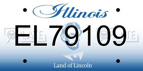 EL79109 Illinois License Plate