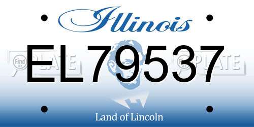 EL79537 Illinois License Plate