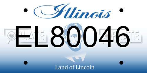EL80046 Illinois License Plate
