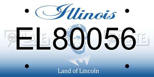 EL80056 Illinois License Plate