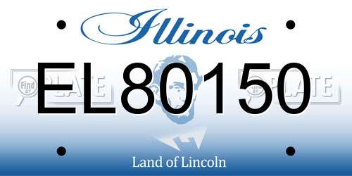EL80150 Illinois License Plate