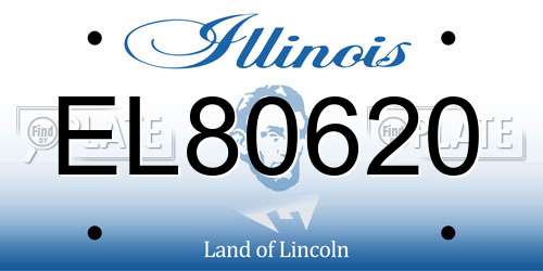 EL80620 Illinois License Plate