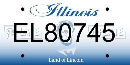 EL80745 Illinois License Plate