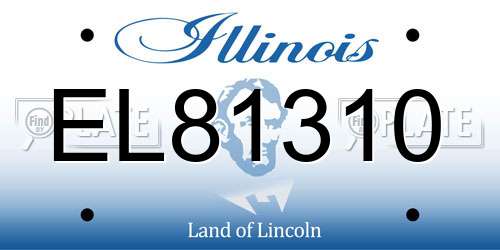 EL81310 Illinois License Plate