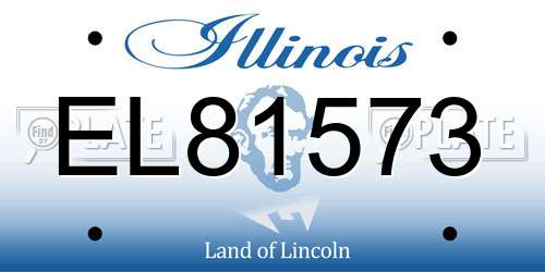EL81573 Illinois License Plate