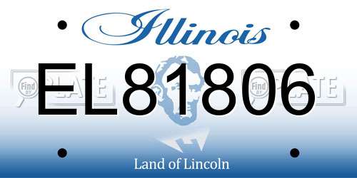 EL81806 Illinois License Plate