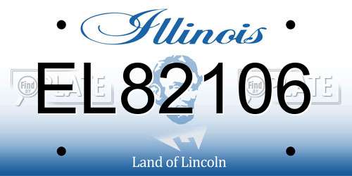 EL82106 Illinois License Plate