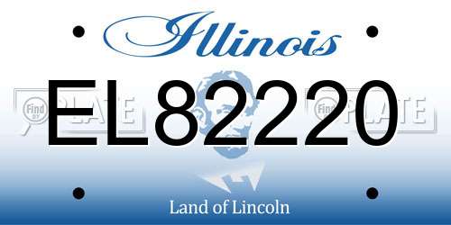 EL82220 Illinois License Plate
