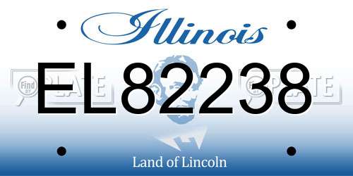 EL82238 Illinois License Plate