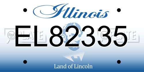EL82335 Illinois License Plate