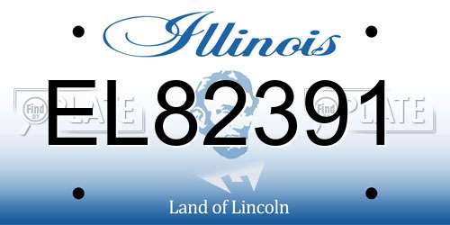 EL82391 Illinois License Plate