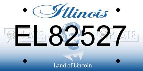 EL82527 Illinois License Plate
