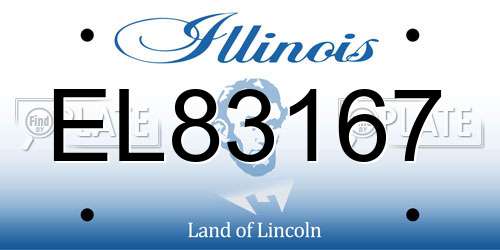 EL83167 Illinois License Plate