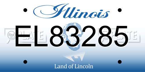 EL83285 Illinois License Plate