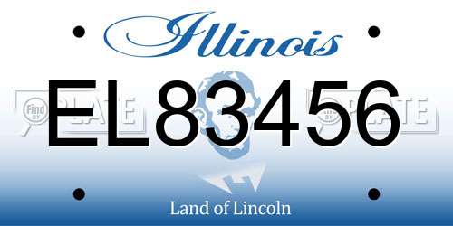 EL83456 Illinois License Plate