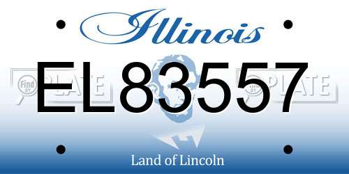 EL83557 Illinois License Plate