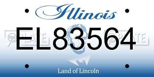 EL83564 Illinois License Plate
