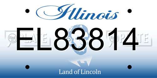 EL83814 Illinois License Plate
