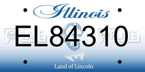 EL84310 Illinois License Plate