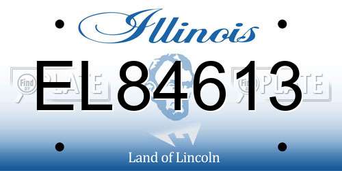EL84613 Illinois License Plate