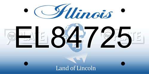 EL84725 Illinois License Plate