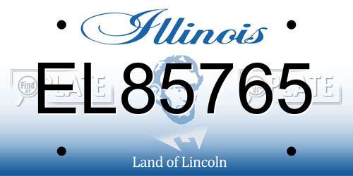 EL85765 Illinois License Plate