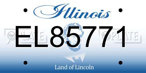 EL85771 Illinois License Plate