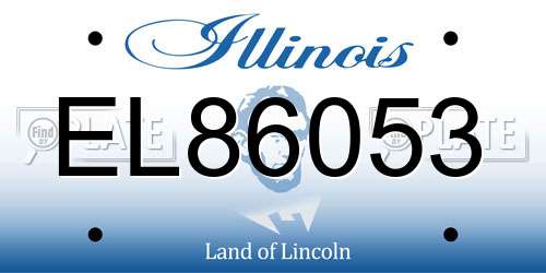 EL86053 Illinois License Plate