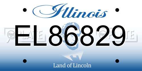 EL86829 Illinois License Plate