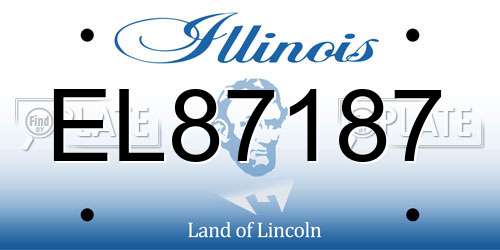 EL87187 Illinois License Plate
