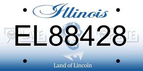 EL88428 Illinois License Plate