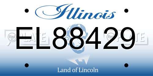 EL88429 Illinois License Plate
