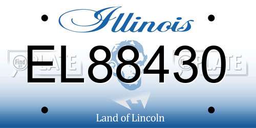 EL88430 Illinois License Plate