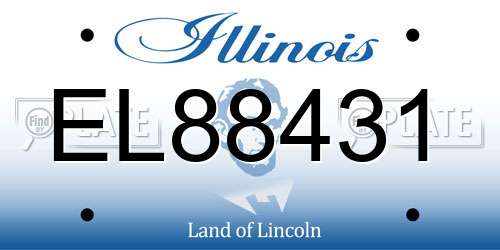 EL88431 Illinois License Plate