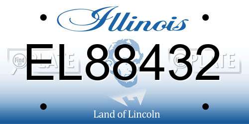 EL88432 Illinois License Plate