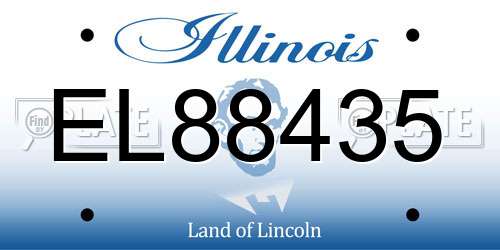 EL88435 Illinois License Plate