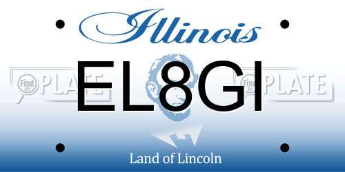 EL8GI Illinois License Plate