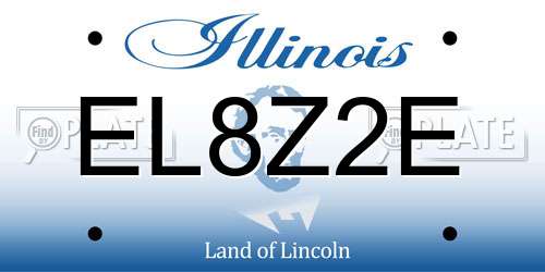 EL8Z2E Illinois License Plate