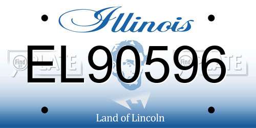 EL90596 Illinois License Plate