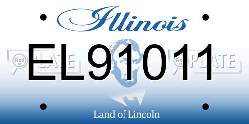 EL91011 Illinois License Plate