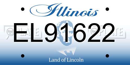 EL91622 Illinois License Plate