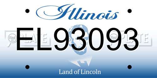 EL93093 Illinois License Plate