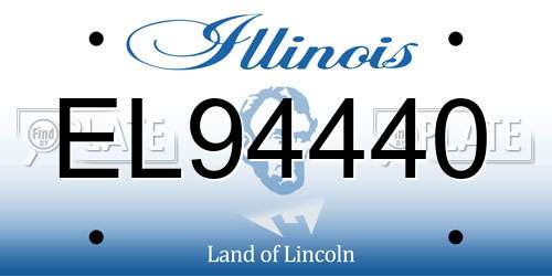 EL94440 Illinois License Plate