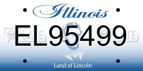 EL95499 Illinois License Plate