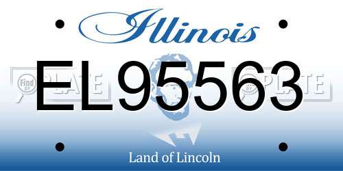 EL95563 Illinois License Plate