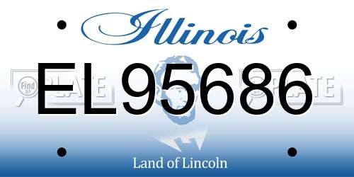EL95686 Illinois License Plate