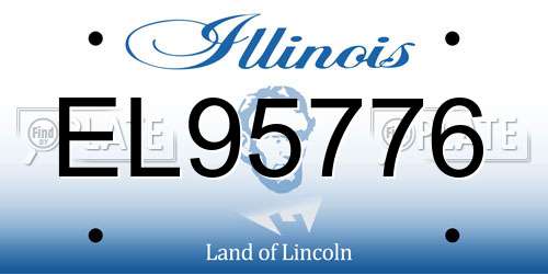 EL95776 Illinois License Plate