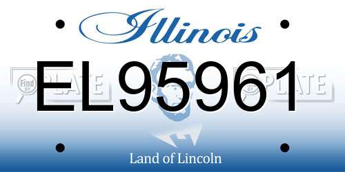 EL95961 Illinois License Plate