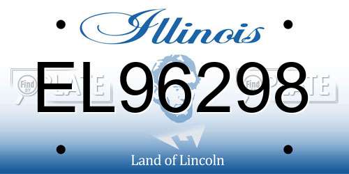 EL96298 Illinois License Plate