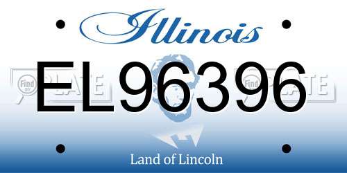 EL96396 Illinois License Plate